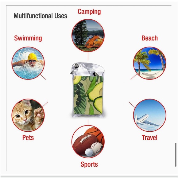 Avocado Large Microfiber Beach Towel-For Men/Women & Children - Picture 11 of 12